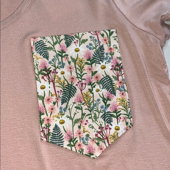 Target Pink Soft T-Shirt with Rifle Paper Pocket - Picture 2 of 5